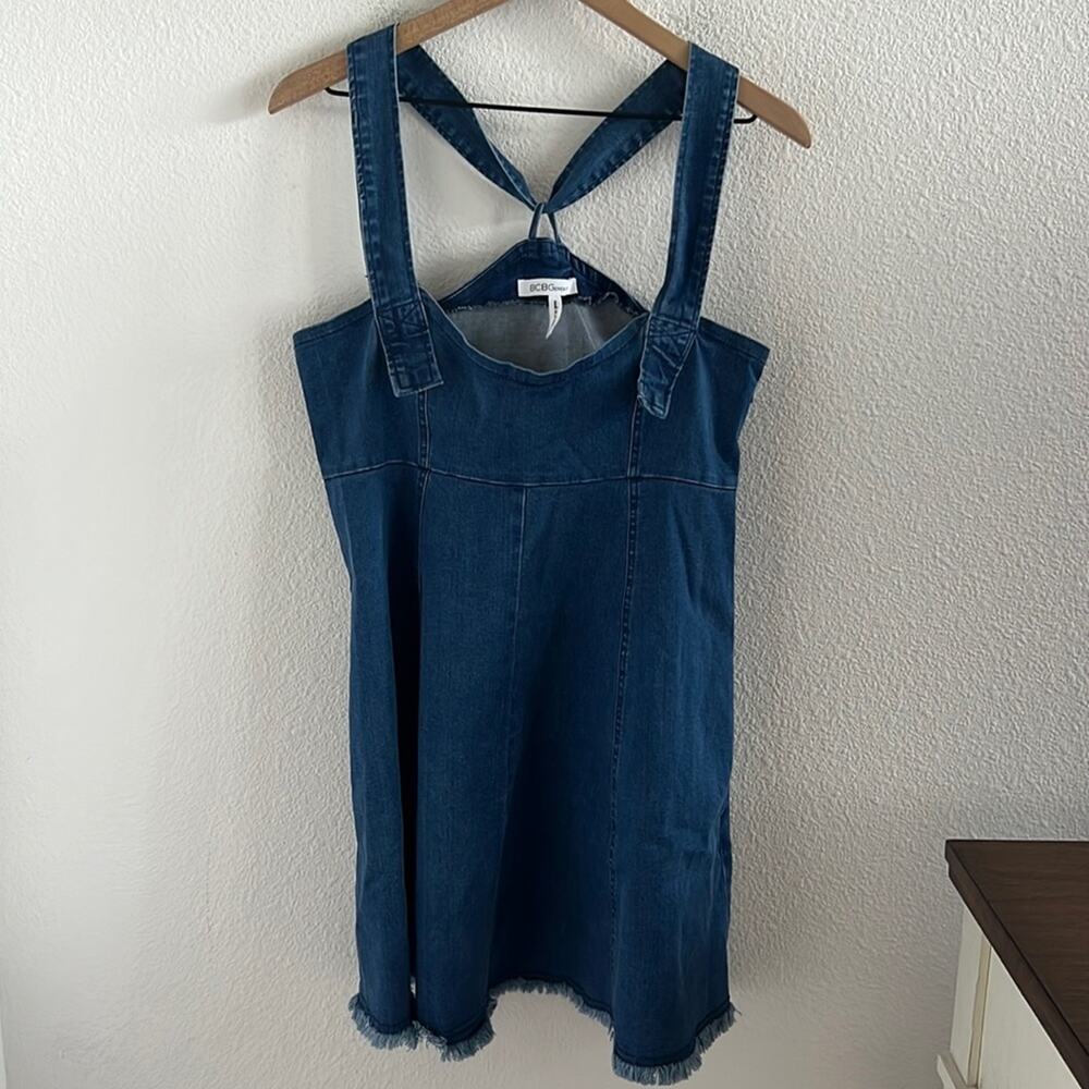 BCBGeneration Stretch Denim Dress Fray Hem 12